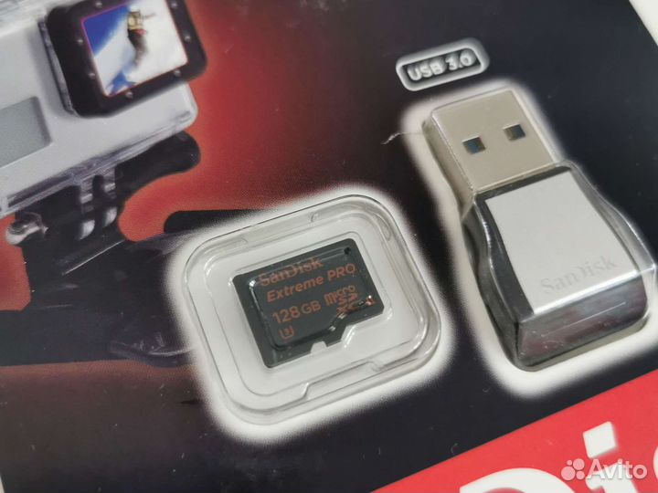 Карта памяти MicroSD Sandisk Extreme Pro 128 Gb