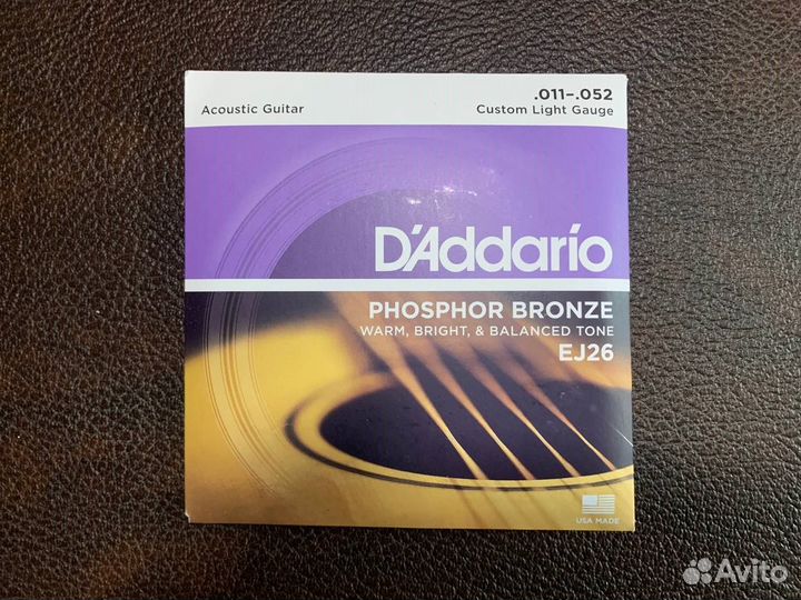 Струны для акустической гитары D'Addario Phosphor