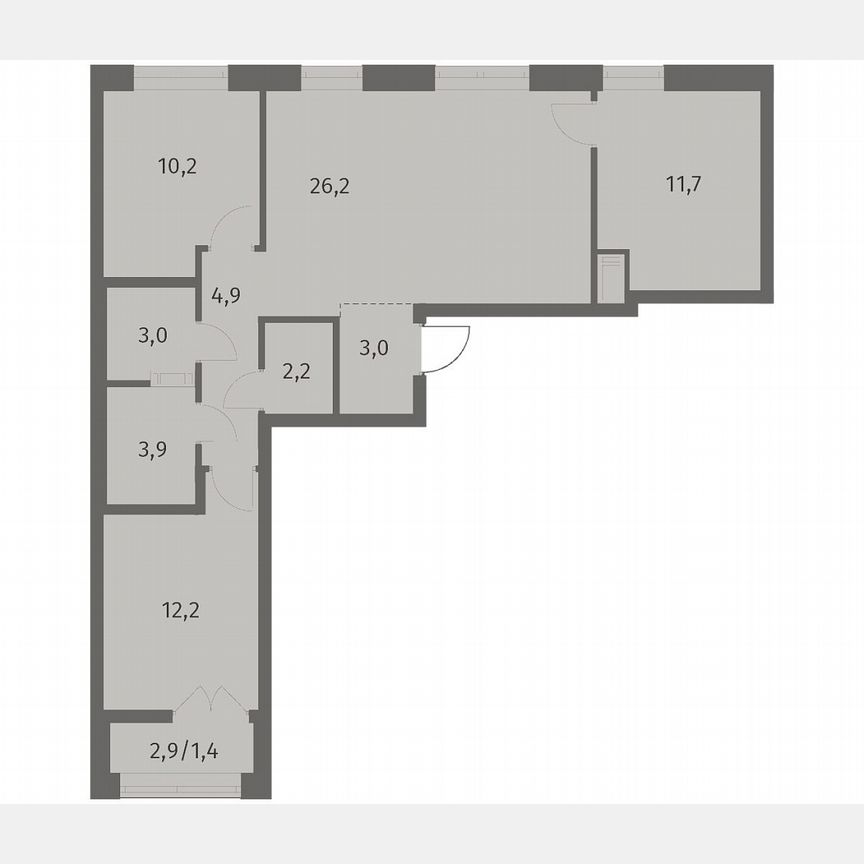 3-к. квартира, 78,8 м², 3/12 эт.