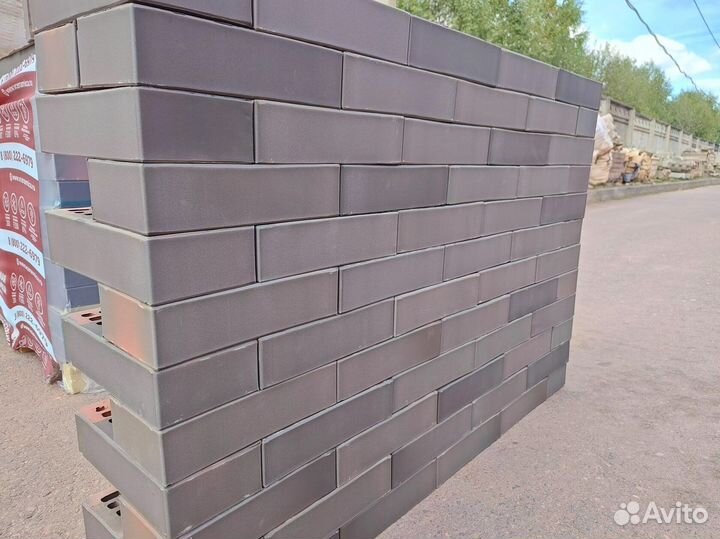 Кирпич Графит Гладкий