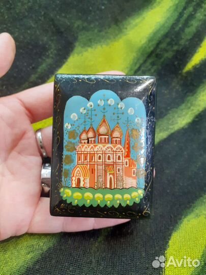 Лаковая шкатулка. Православный Храм. Роспись