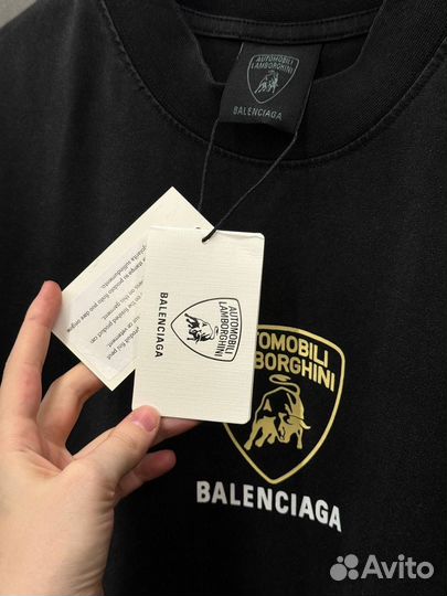Футболка Balenciaga Lamborghini оверсайз