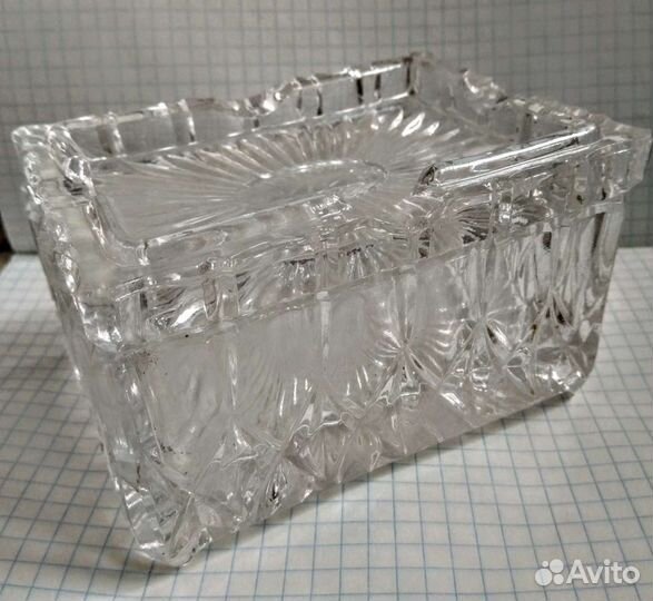 Хрустальная пепельница-сигаретница