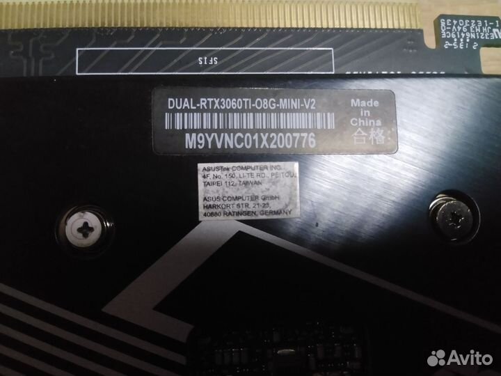 Видеокарта rtx 3060TI