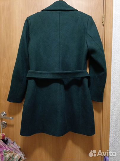 Полупальто женское 48 50 размер х/б зелёное