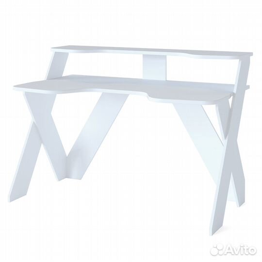 Стол компьютерный игровой кст-118, цвет белый, шхгхв 135х80х96,3 см