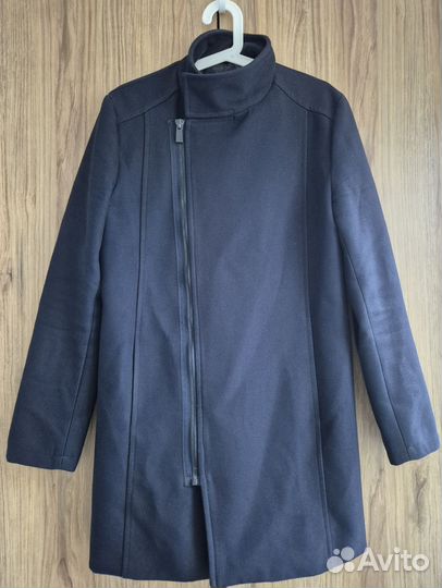 Мужское синее пальто zara
