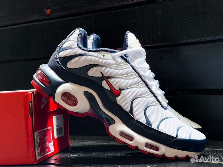 Кроссовки Nike Air Max Plus White Blue Red