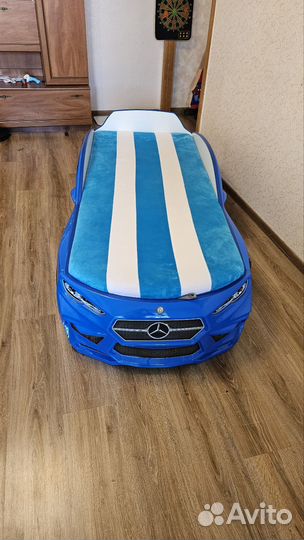 Детская кровать машинка с матрасом