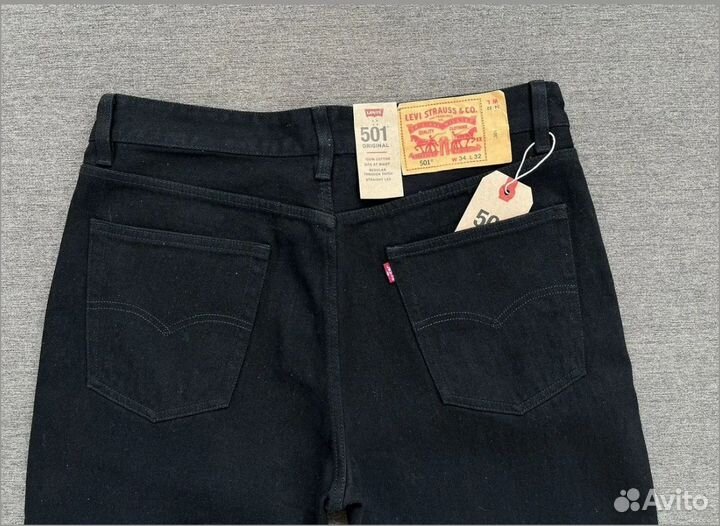 Levi's 501 dark Black Cotton W32-W38 Новые