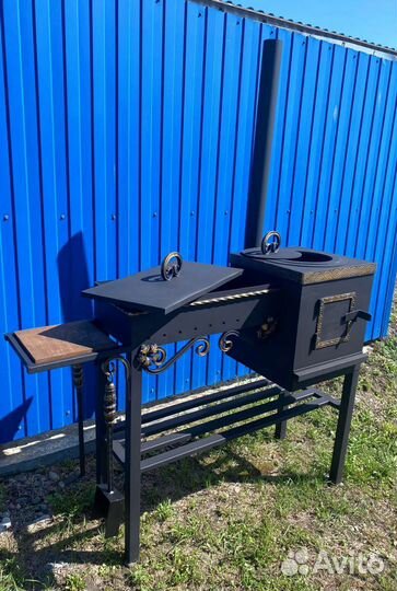Мангал с печкой под казан