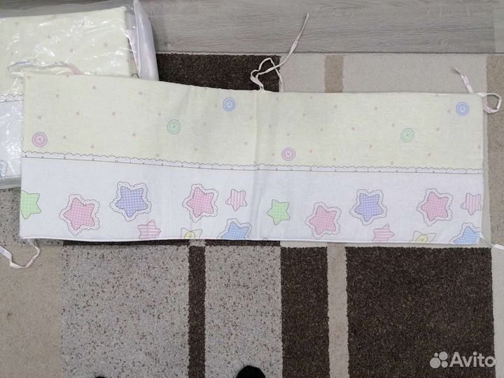 Бортики в кроватку 120см. на 60см