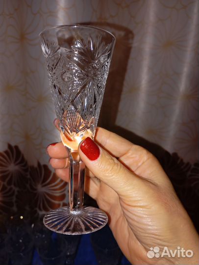 Фужер рюмка на ножке хрусталь на добор