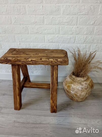Деревянный табурет, лавка, стул, стиль Rustic
