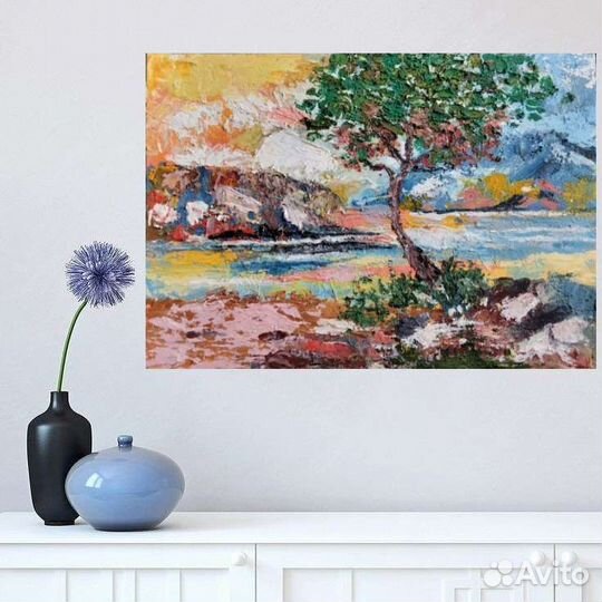Картина маслом пейзаж красивый