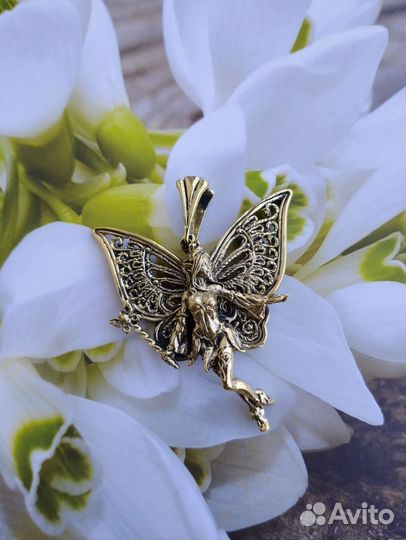 Подвеска Фея бронза ручная работа