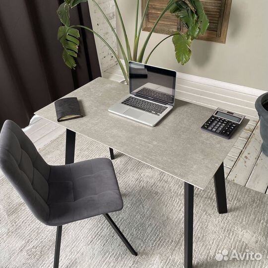 Компьютерный стол Ник. Керамогранит Цемент светлый