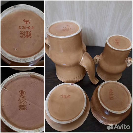 Чашки,чайник,ваза,сервиз керамика,ретро,винтаж,ссс