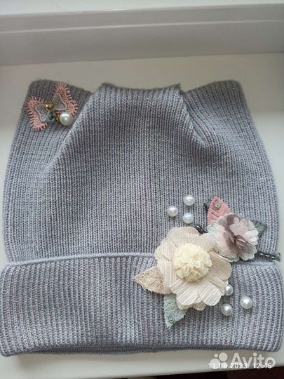 Шапка для девочки весна-осень