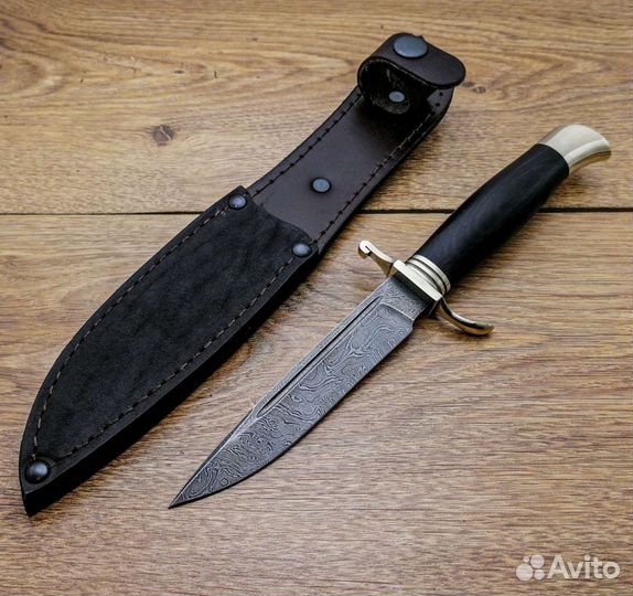 Нож финка Нквд из дамасской стали