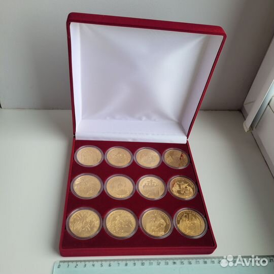 12 медалей (жетонов). Православные праздники. ммд