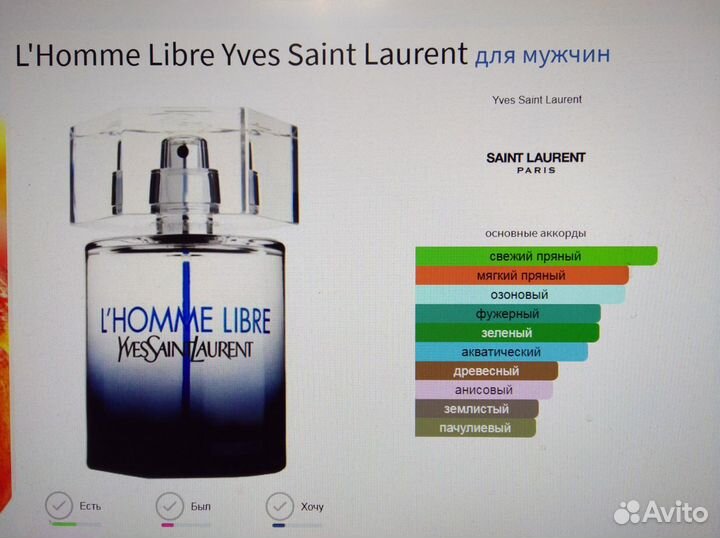 Мужской YSL l'Homme Libre