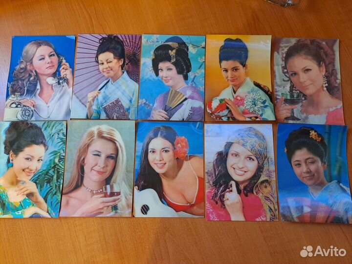 Стерео открытки Япония, моргалки, 3D