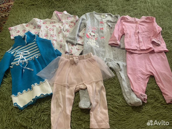Детские вещи пакетом 68 74 на девочку