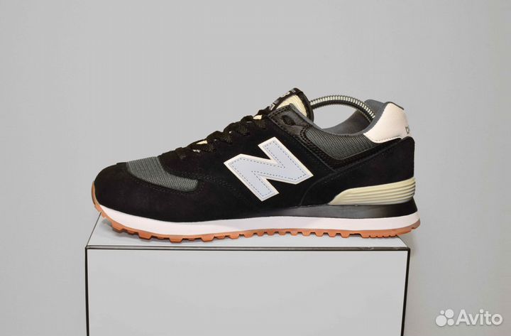 New Balance 574 (42-46, Черно-белые, Топ тренд)