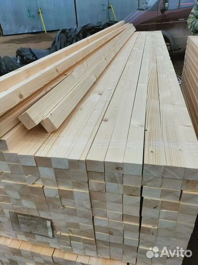 Брусок строительный за м2 50 мм 50 мм 3000 мм, 1С