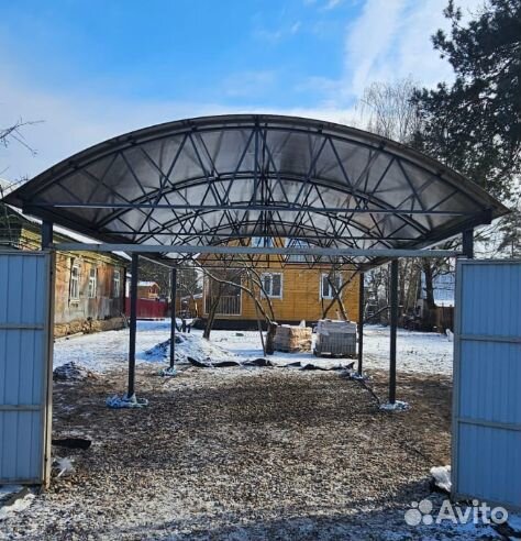 Навесы для автомобиля под ключ любой размер