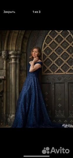Платье выпускное вечернее 42 44 размер со шлейфом
