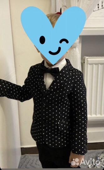 Пиджак, брюки, рубашка, бабочка. 92 рост. Gulliver