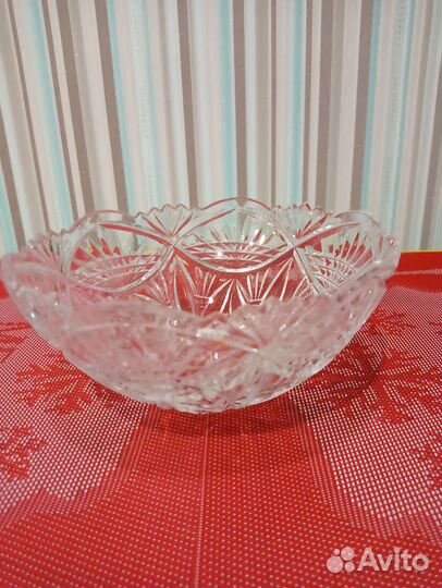 Фруктовница (салатник) СССР -Винтаж (хрусталь)