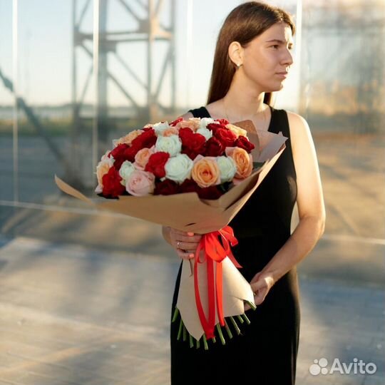 Розы микс 51 шт