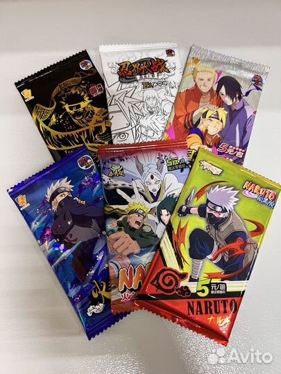 Бустеры с карточками Наруто 5 редкости