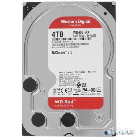 4TB WD Red (WD40efax) Serial ATA III, 5400- rpm, 2