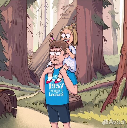 Портреты по фото в стиле Симпсонов / Рикки и Морти