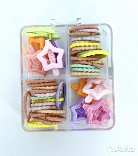 Набор резинок и заколок для волос