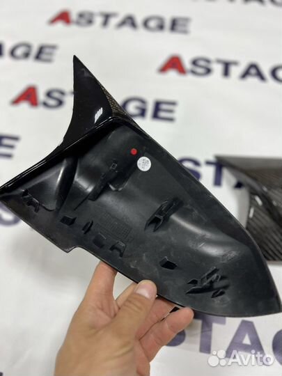 Накладки зеркал крышки BMW F30 стиль М карбон