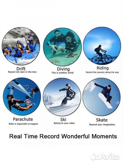 Экшн камера с креплениями