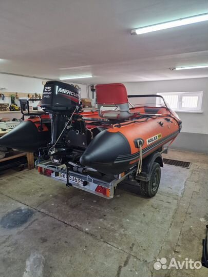 Лодка, мотор, прицеп