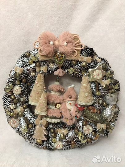 Венок новогодний елка композиция декор