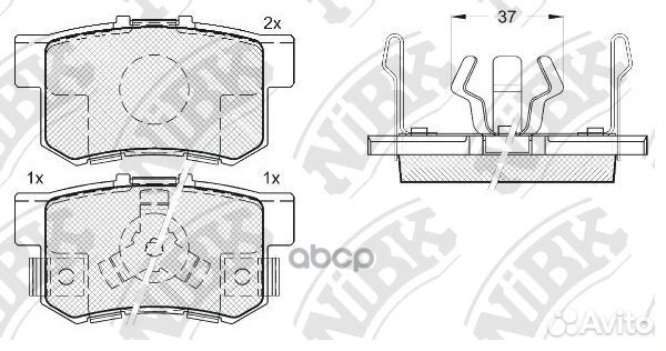 Колодки торм.зад. PN8807 NiBK