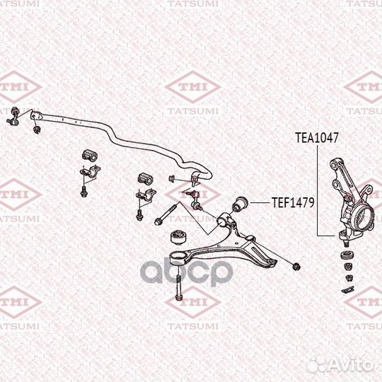 Опора шаровая нижняя L/R TEA1047 tatsumi