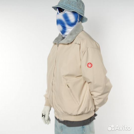 Бомбер cavempt бежевый