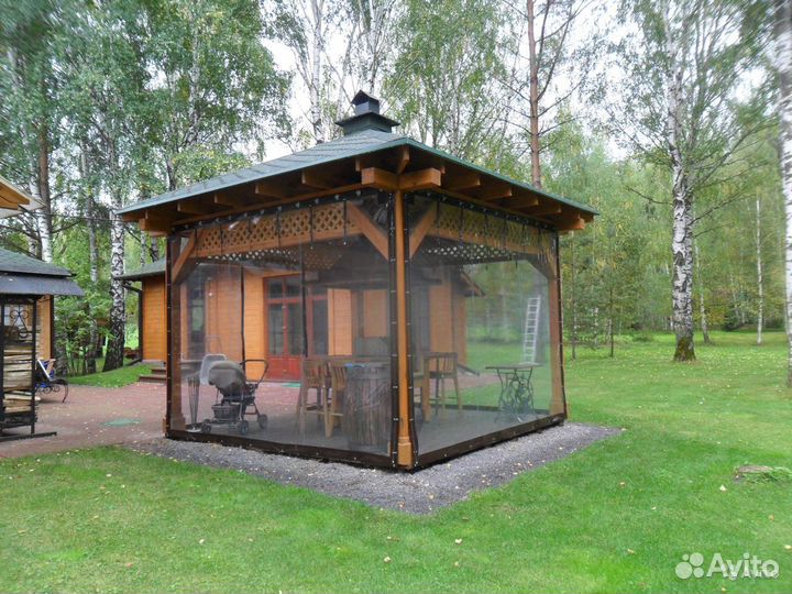 Мягкие окна для беседки