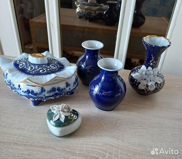 Фарфоровые шкатулки, вазочки Кисловодск лфз