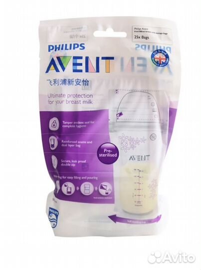 Пакеты для заморозки молока avent philips