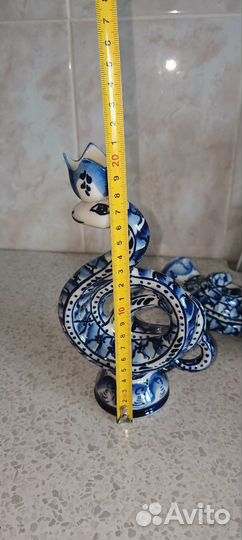 Подсвечники Змея Гжель - символ 2025г